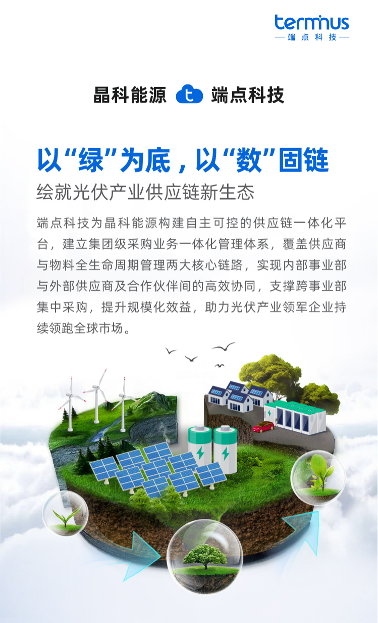 以“绿”为底以“数”固链｜端点科技牵手晶科能源绘就光伏产业供应链新生态(图1)
